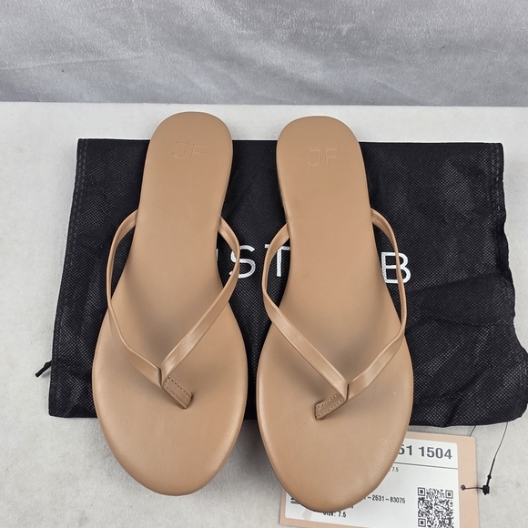 NWT Just Fab Layla Flat Sandles In Light Tan Size 7.5 - Picture 6 of 8